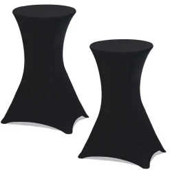 Housses noires pour table haute de réception