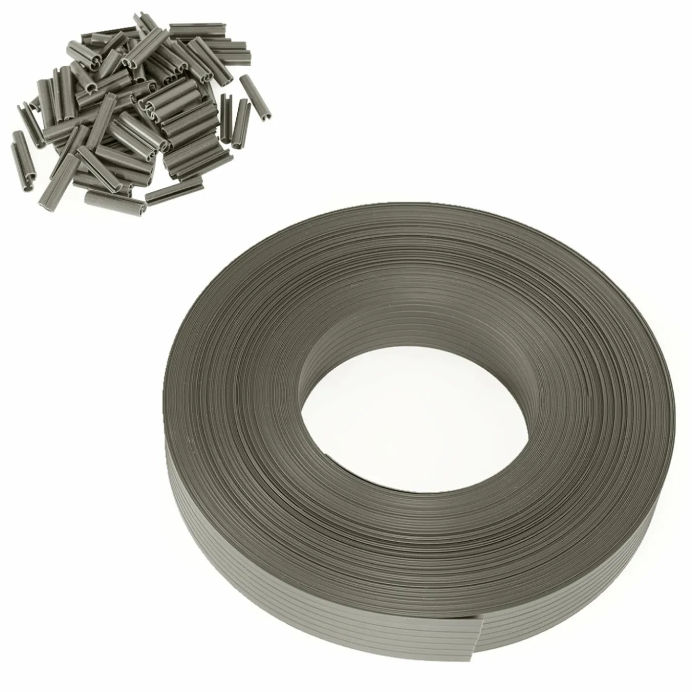 Kit de lamelles d'occultation pour grillage rigide gris clair 60 m