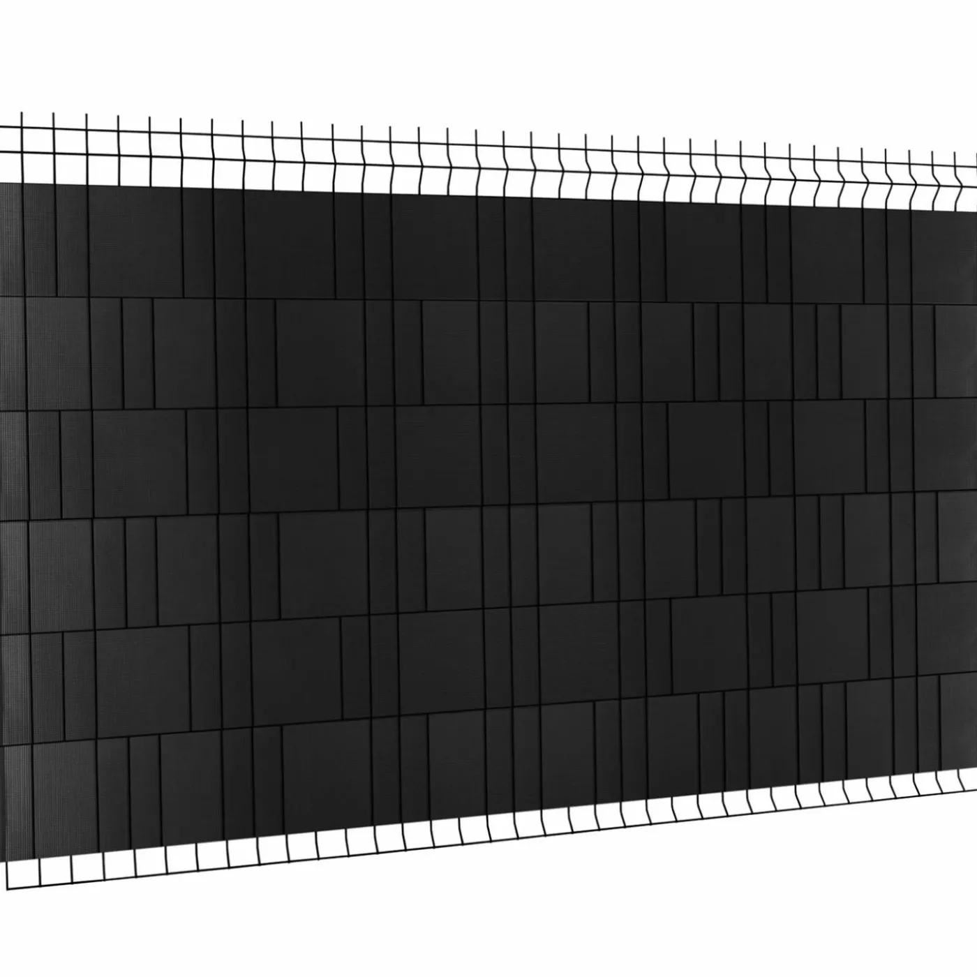 Lamelles occultantes PVC noir 35m pour grillage rigide