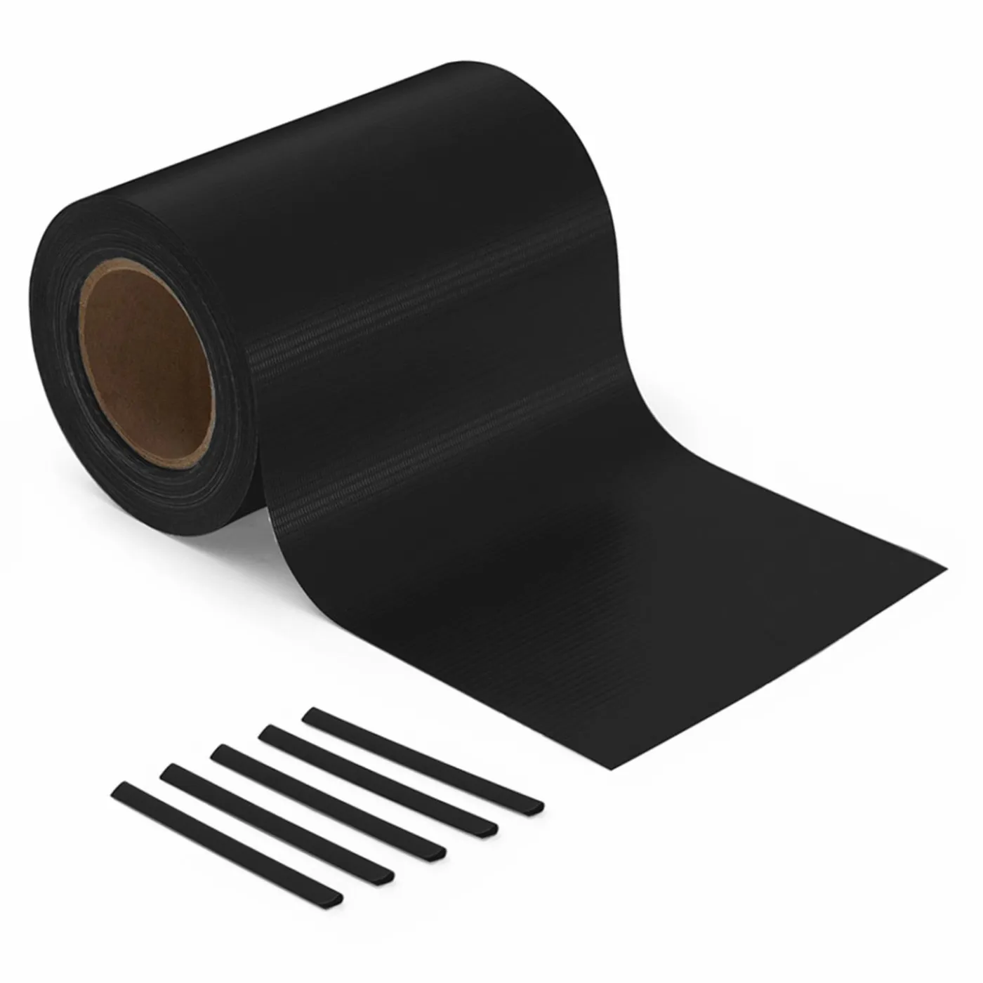 Lamelles occultantes PVC noir 35m pour grillage rigide