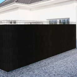 Lamelles occultantes PVC noir 35m pour grillage rigide
