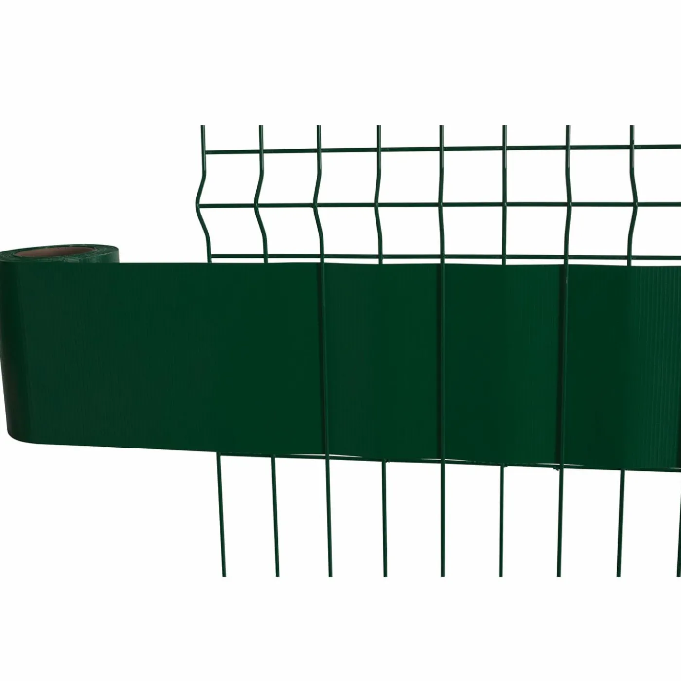 Lamelles occultantes PVC vert 35m pour grillage rigide