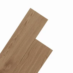 Lames PVC adhésives bois chêne foncé