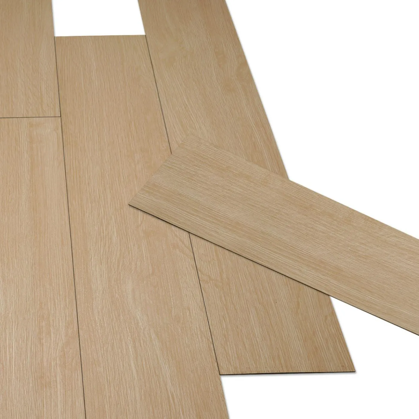 Lames PVC adhésives bois chêne clair