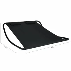 Lit bain de soleil double en toile noire