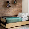 Lit banquette convertible 2 places industriel