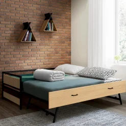 Lit banquette convertible 2 places industriel