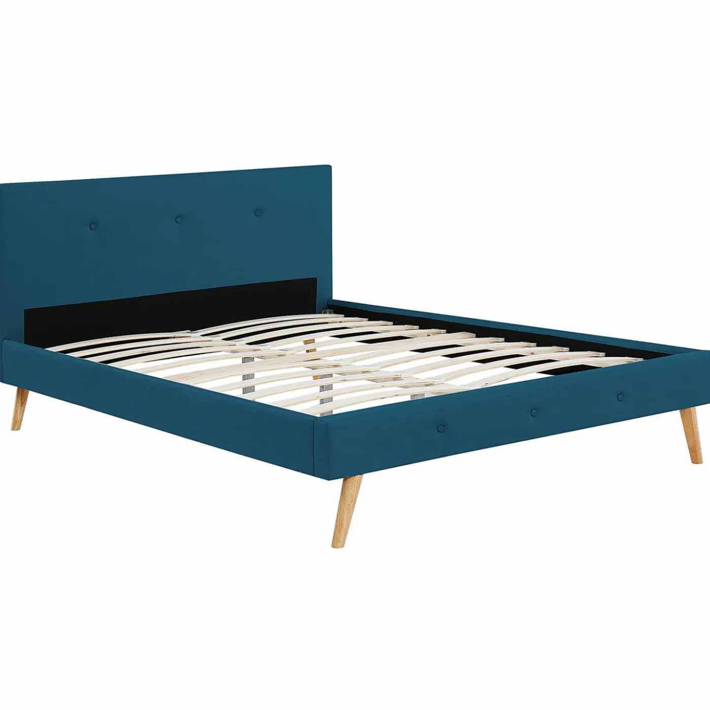 Lit bleu canard scandinave 140x190 cm