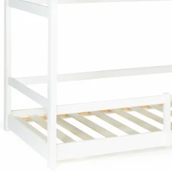 Lit cabane enfant blanc 90 x 190 cm style scandinave