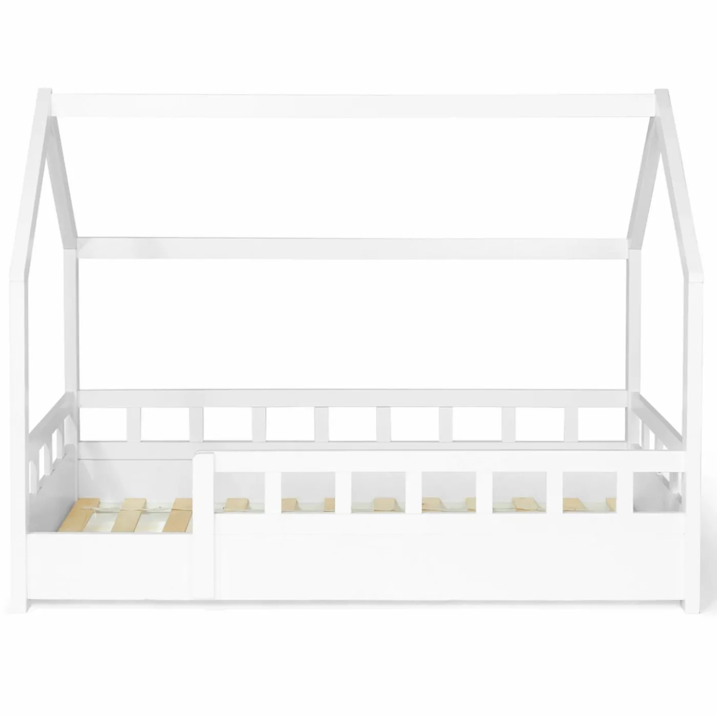 Lit cabane enfant blanc 80 x 160 cm