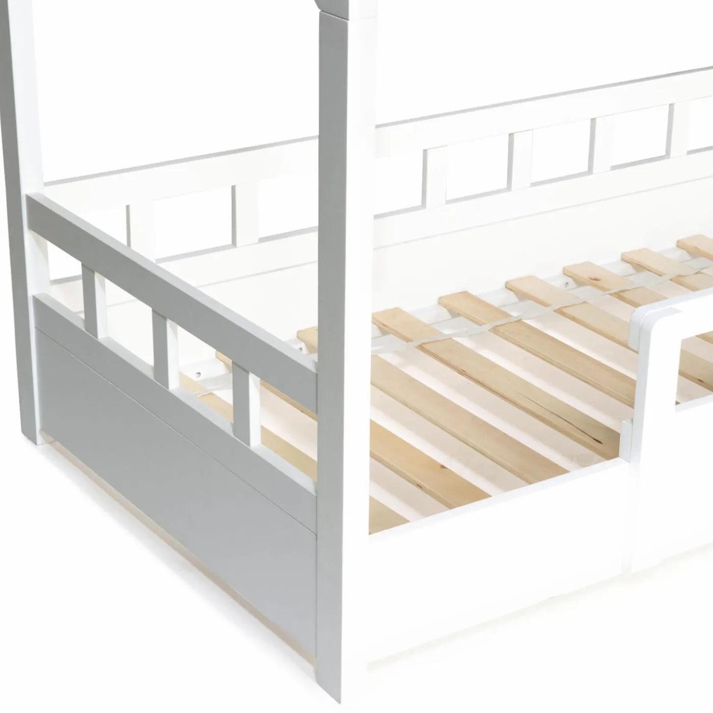 Lit cabane enfant blanc 80 x 160 cm