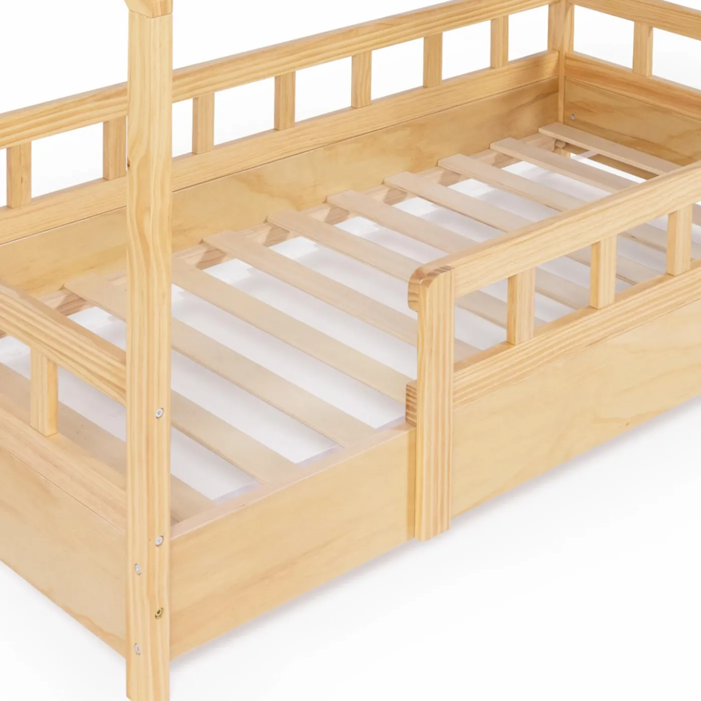 Lit cabane enfant en bois 80 x 160 cm