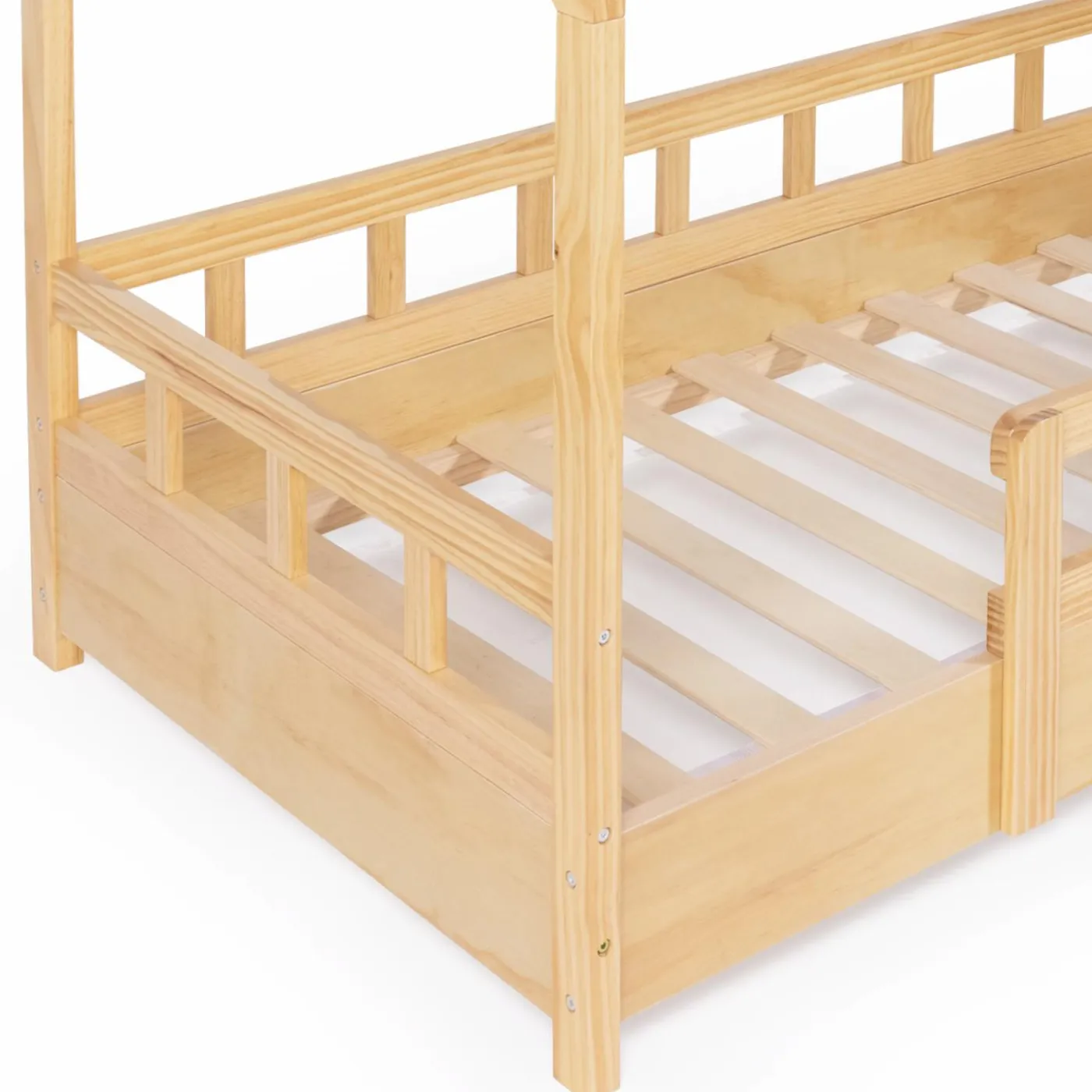 Lit cabane enfant en bois 80 x 160 cm