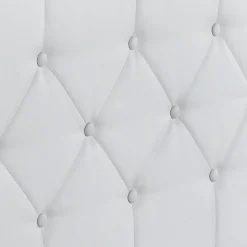 Lit coffre avec tête de lit blanc 160x200 cm