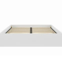 Lit coffre double avec sommier 160 x 200 cm blanc