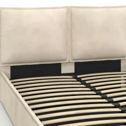 Lit coffre double beige 140 x 190