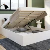 Lit coffre double 140x190 cm coloris blanc