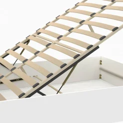 Lit coffre double 140x190 cm coloris blanc