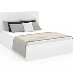 Lit coffre double 140x190 cm coloris blanc