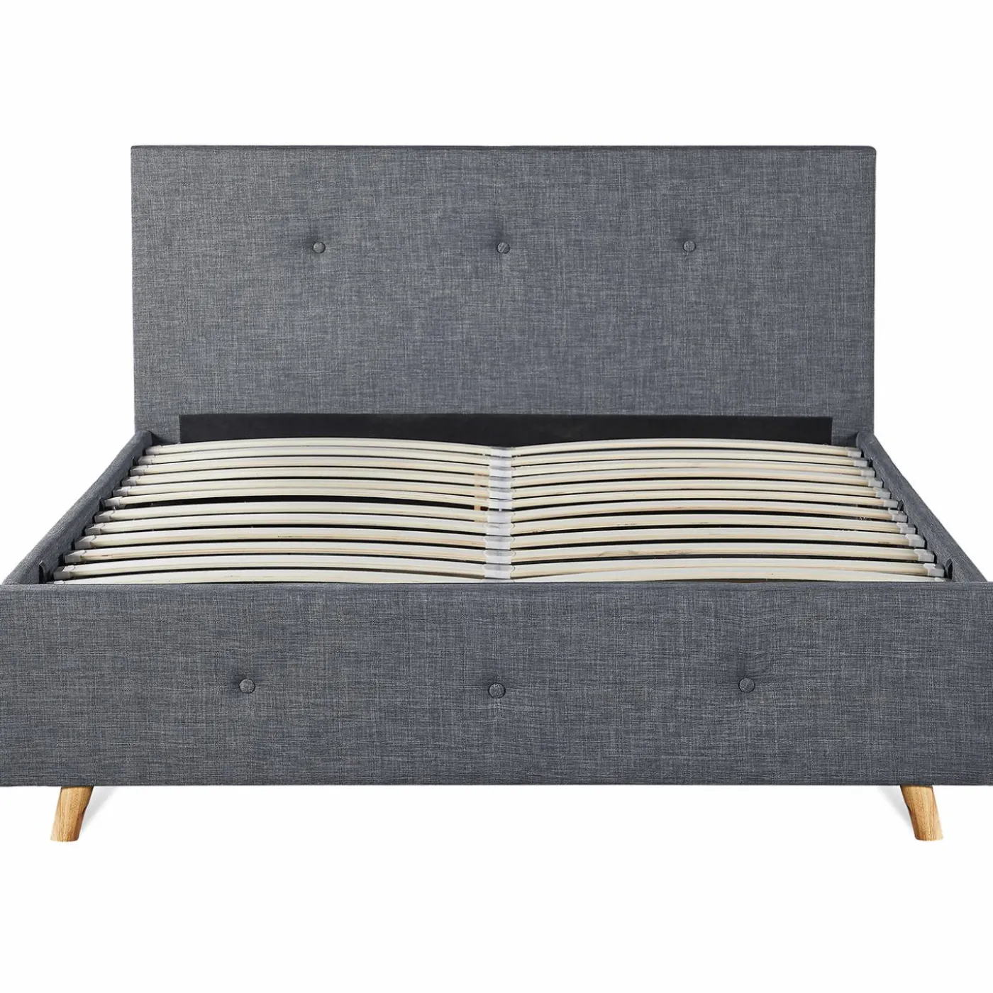 Lit coffre scandinave gris 2 places