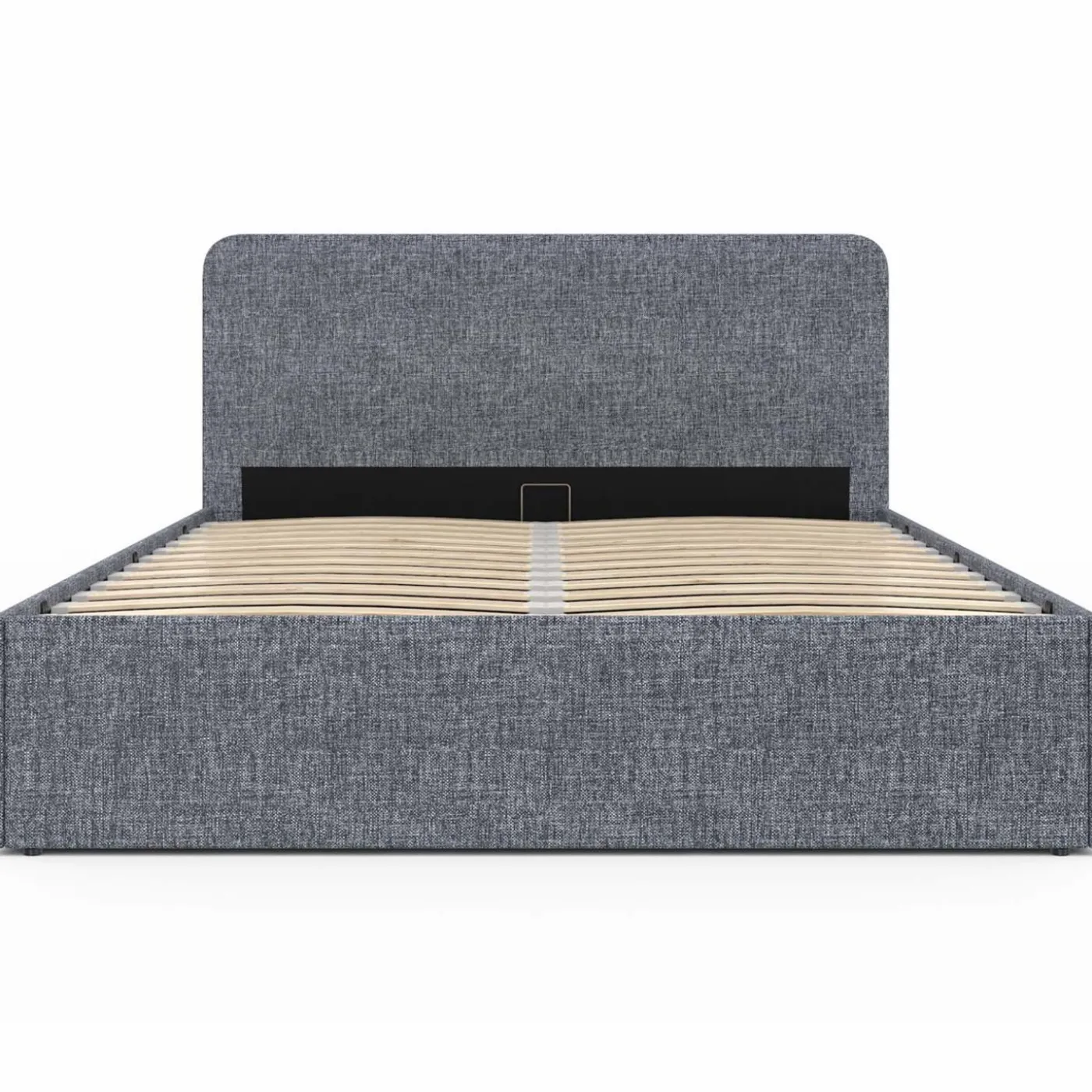 Lit coffre 140x190 cm gris anthracite