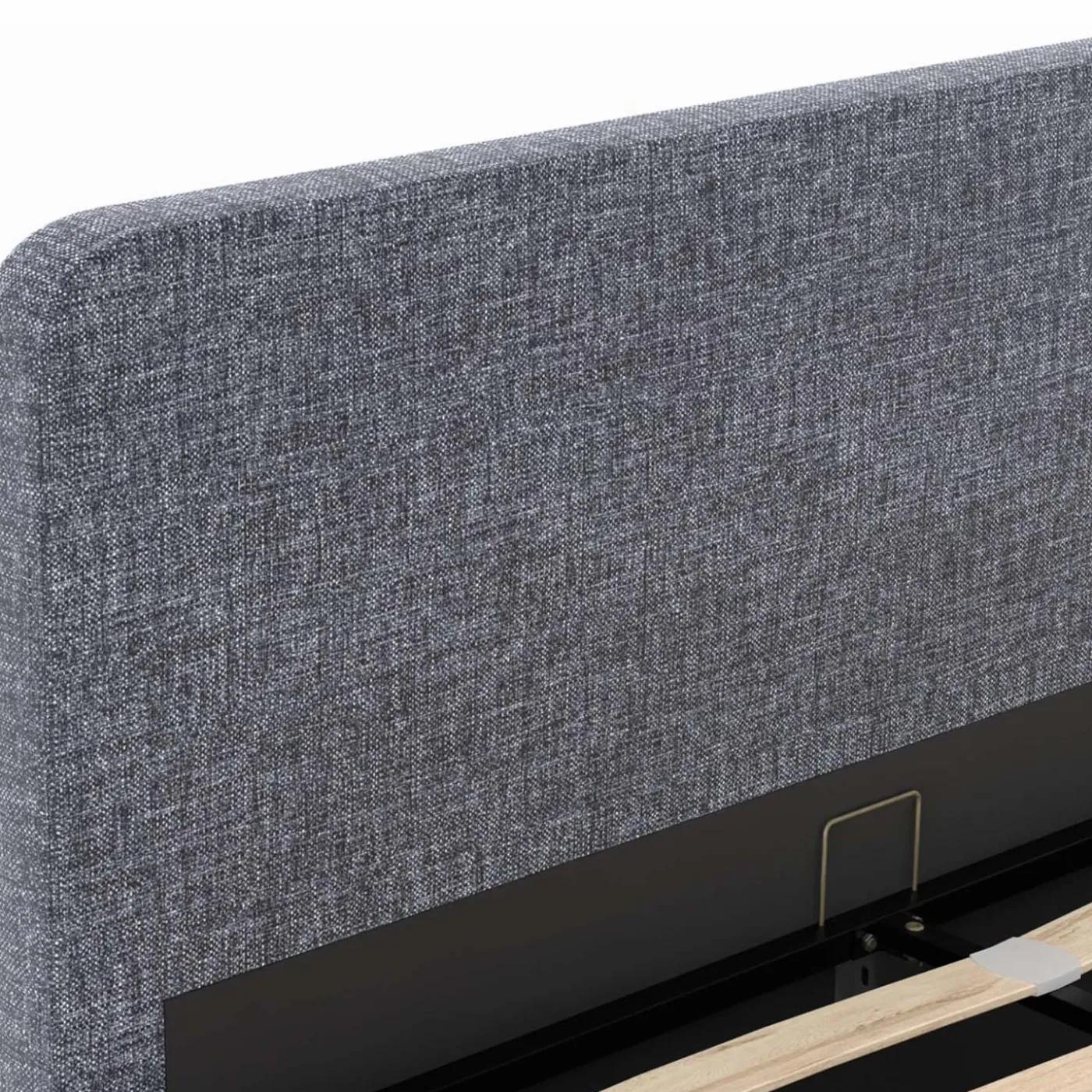 Lit coffre 140x190 cm gris anthracite