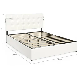 Lit double 140 x 190 avec liseuses