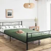 Lit en métal 140 x 190 cm avec sommier