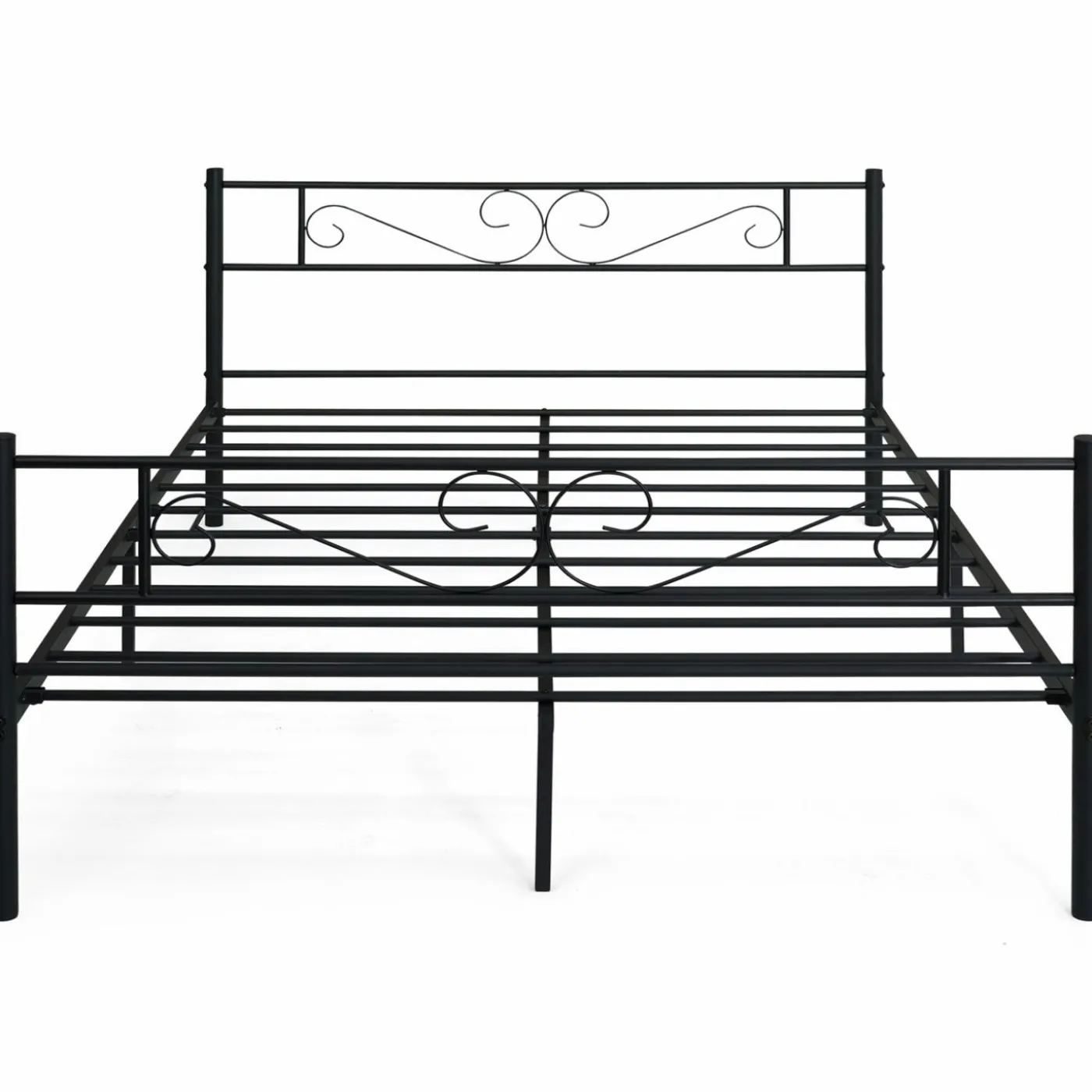 Lit en métal 140 x 190 cm avec sommier