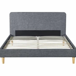 Lit scandinave gris 2 places 160x200 cm