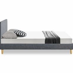 Lit scandinave gris 2 places 160x200 cm