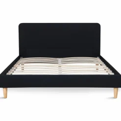 Lit scandinave noir 2 places 140x190 cm