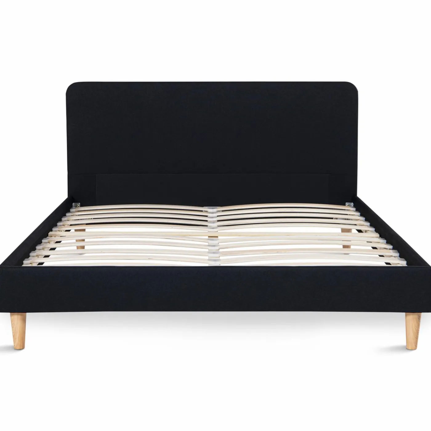 Lit scandinave noir 2 places 140x190 cm