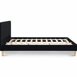 Lit scandinave noir 2 places 140x190 cm