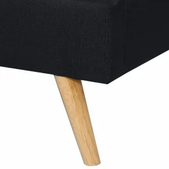 Lit style scandinave 140 x 190 cm noir