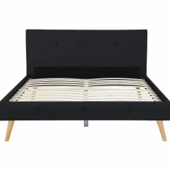 Lit style scandinave 160x200 cm noir