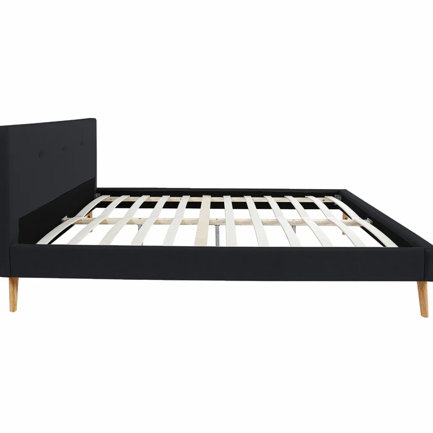 Lit style scandinave 160x200 cm noir