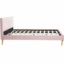 Lit style scandinave 140x190 cm rose