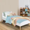 Lit style scandinave 90x190 cm blanc