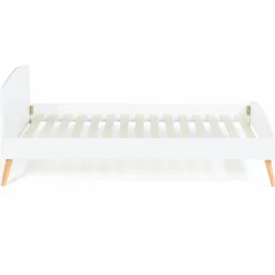 Lit style scandinave 90x190 cm blanc