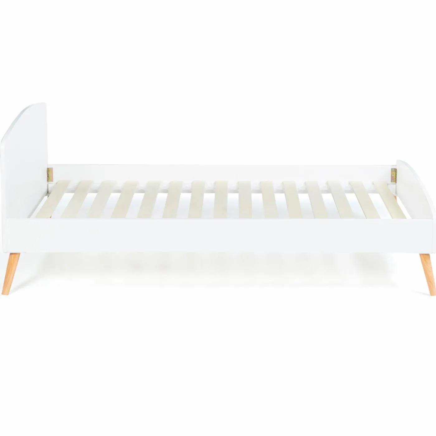 Lit style scandinave 90x190 cm blanc