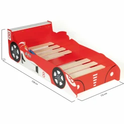 Lit voiture Formule 1 rouge