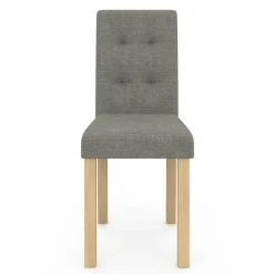 Lot 4 chaises capitonnées gris chiné