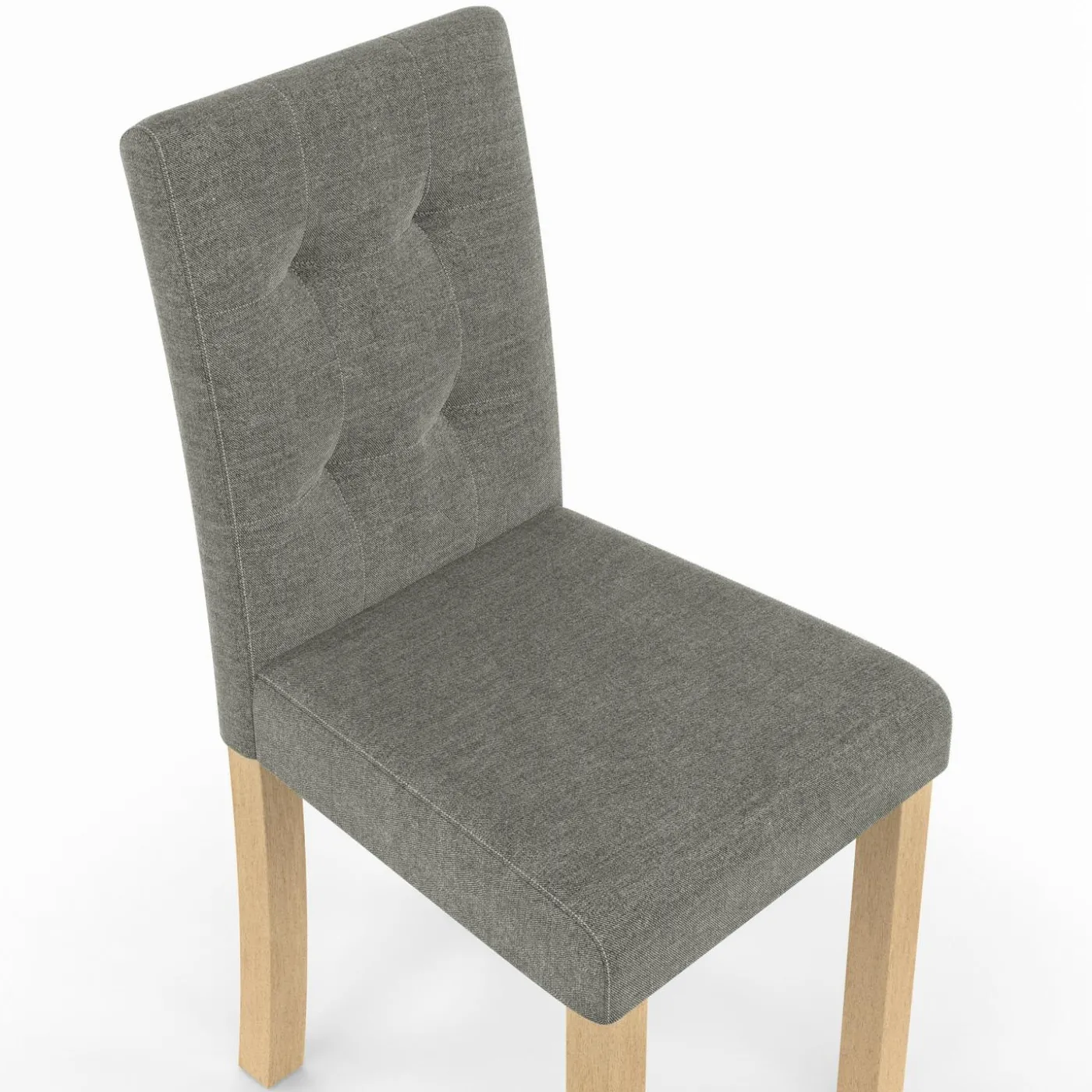 Lot 4 chaises capitonnées gris chiné
