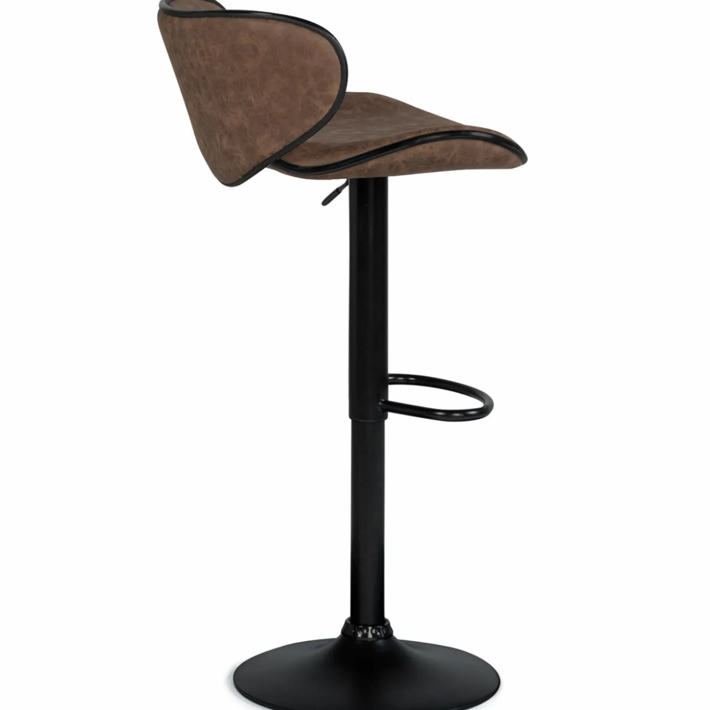 Lot 2 tabourets de bar marron réglables