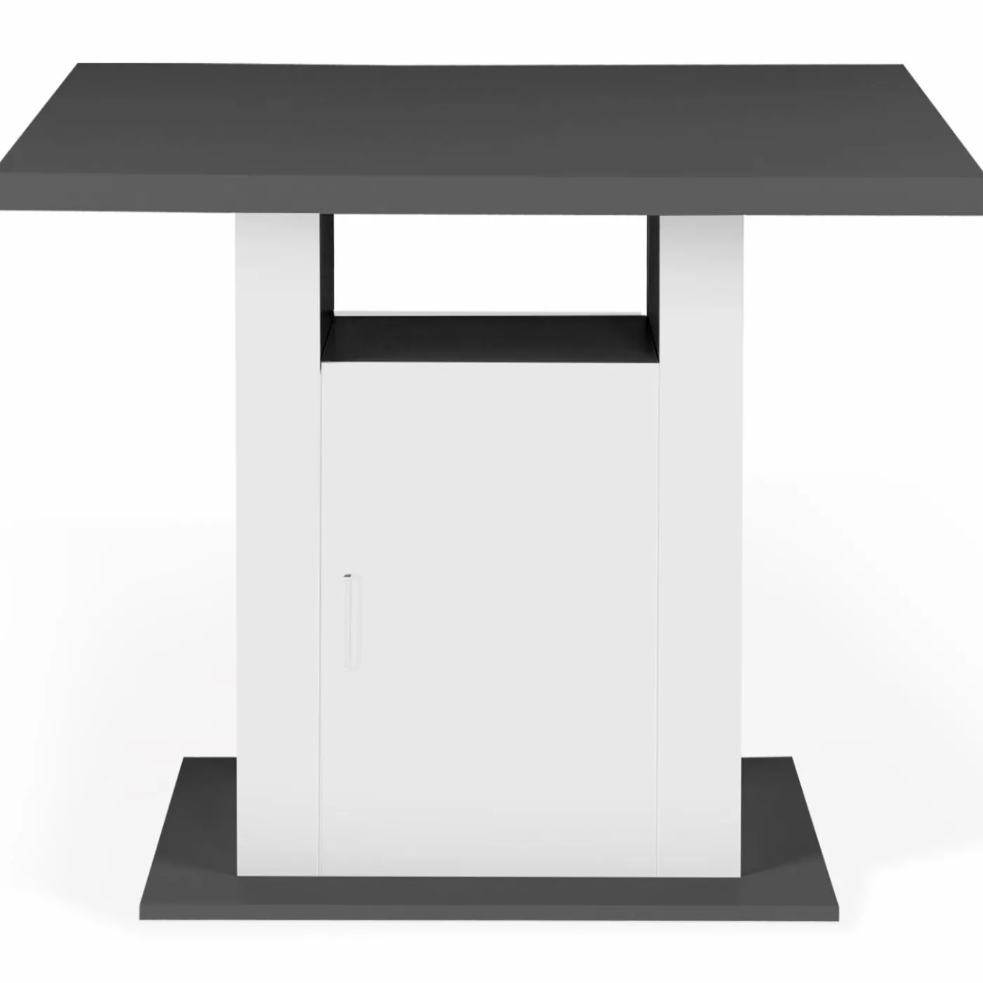 Îlot central cuisine bois gris et blanc 110 cm