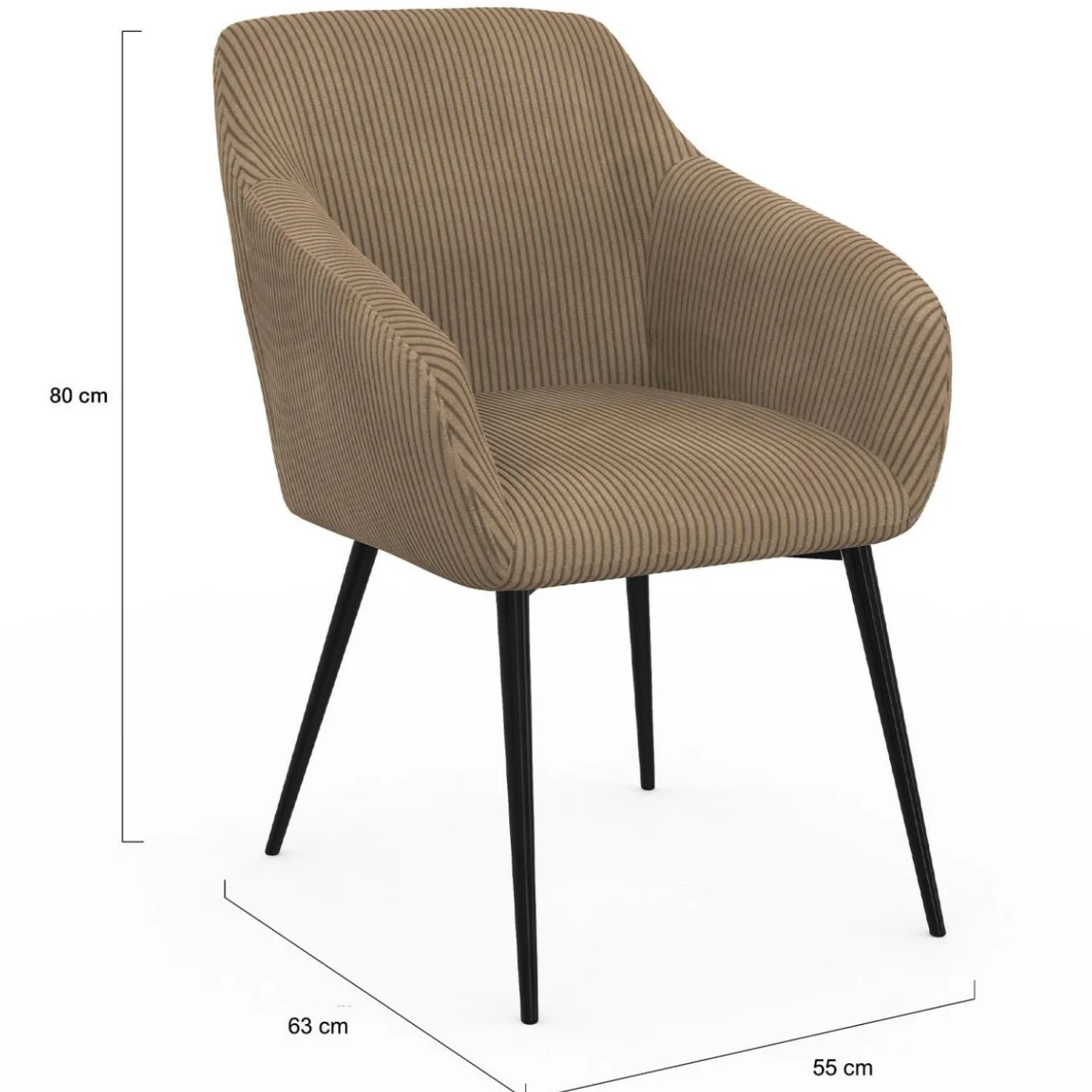 Lot chaises et fauteuils de table taupe