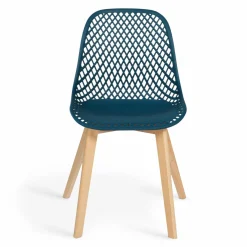 Lot de 4 chaises ajourées dépareillées design