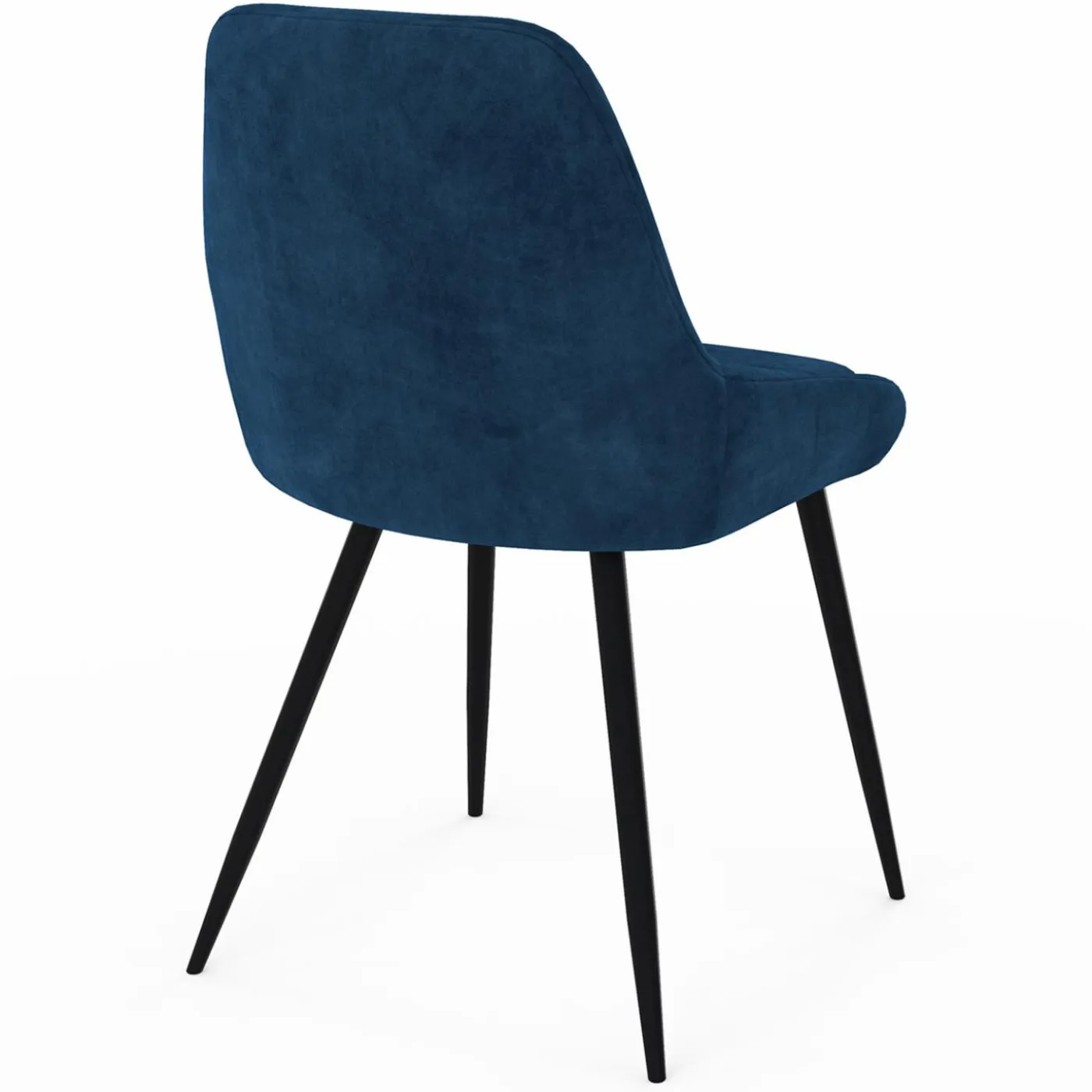 Lot de 4 chaises avec accoudoirs en velours bleu