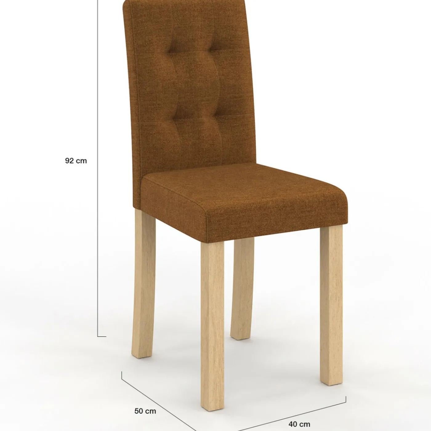 Lot de 6 chaises capitonnées tricolore taupe, beige et marron